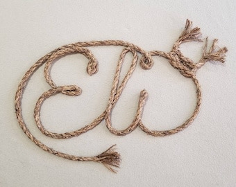 3 LETTRES Nom Western/Nautical Rope Nom Art