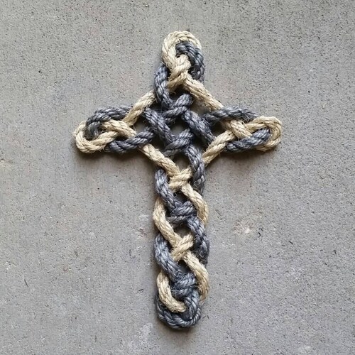 Twisted Rope Cross Wall Cross Religious Home Decor Rope | Etsy