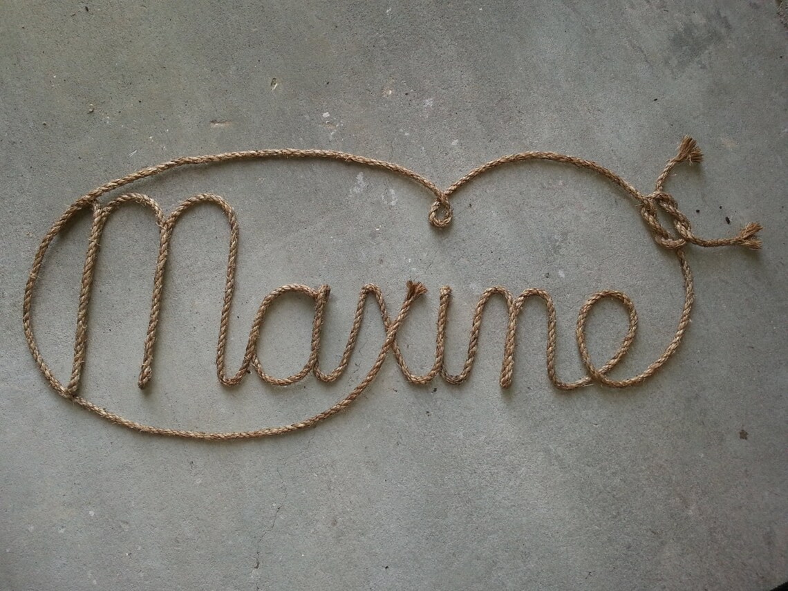 6 LETTER Rope Name Sign Western/nautical Rope Name Etsy