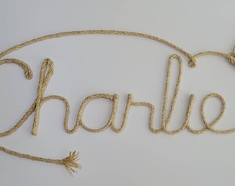 7 LETTRES Nom Western/Nautical Rope Nom Art