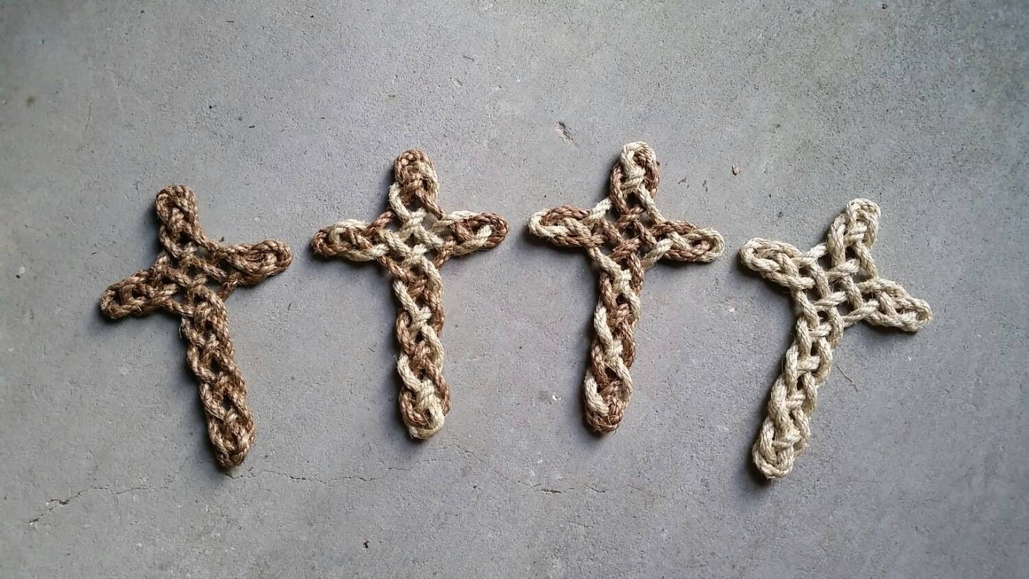 Twisted Rope Cross Wall Cross Religious Home Decor Rope - Etsy