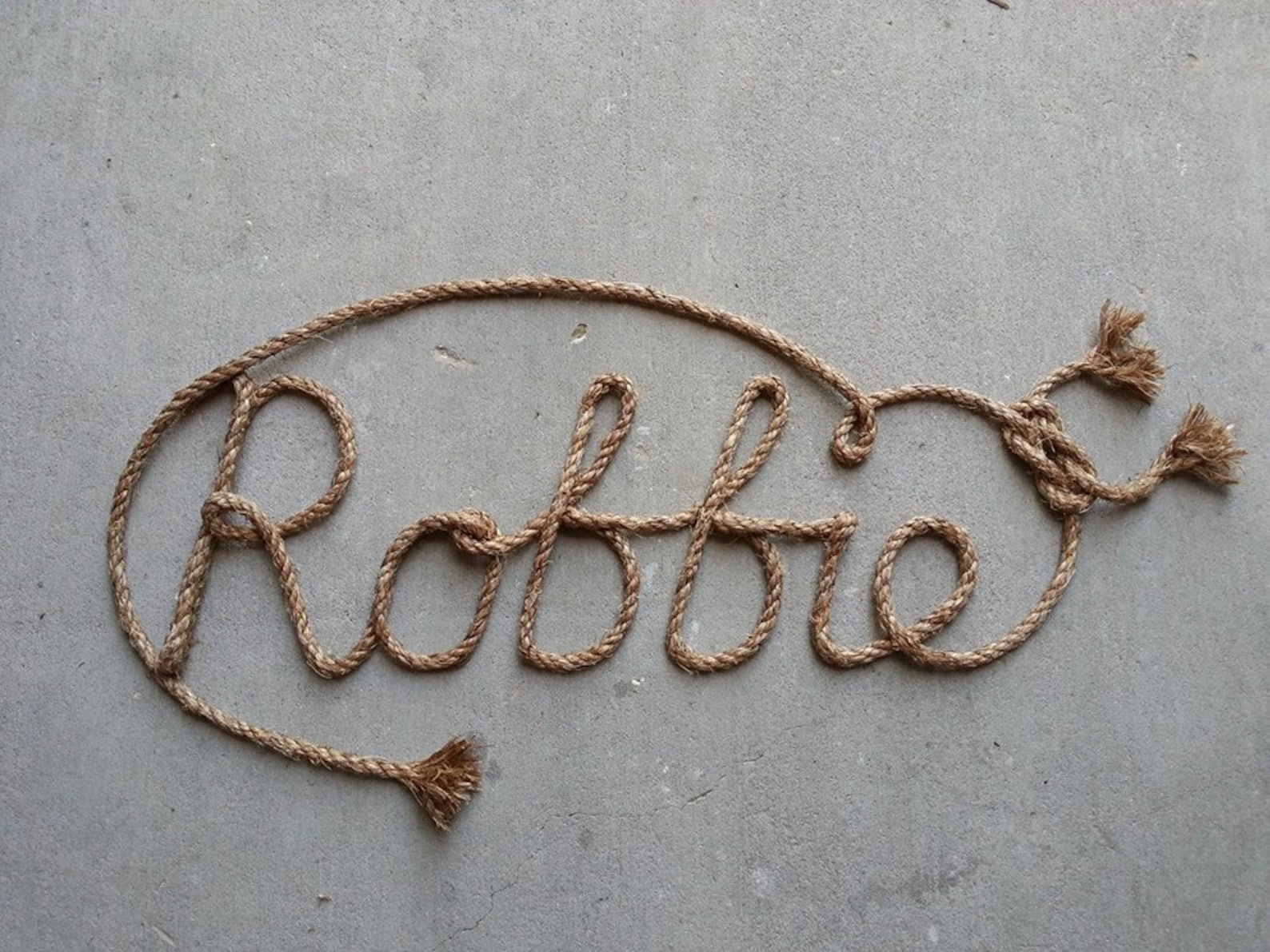 6 LETTER Name Western/nautical Rope Name Art Etsy