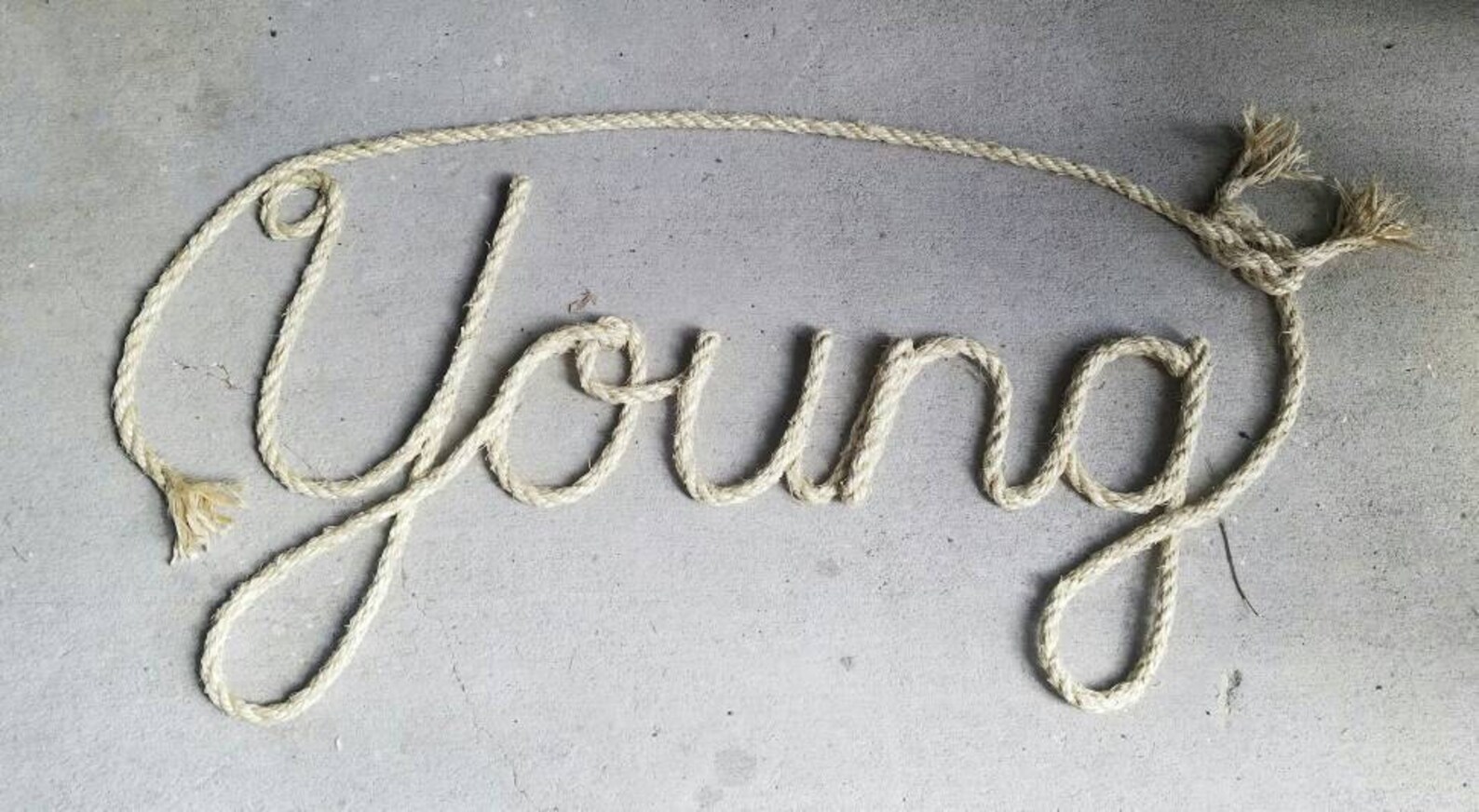 5 LETTER Rope Name Sign Western/nautical Rope Name Art Etsy