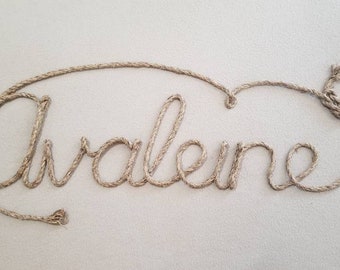 8 LETTER Rope Name Sign, Western Nautical Rope Name Art, Personalized Name Sign, Rustic Decor, Western Nursery Room, Cowboy Letters