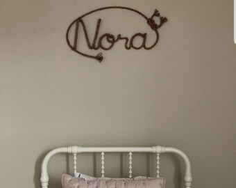 4 LETTRES Nom Western/Nautical Rope Nom Art