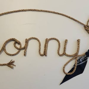 5 LETTER Name Western Rope Name Art, WITH BANDANNA