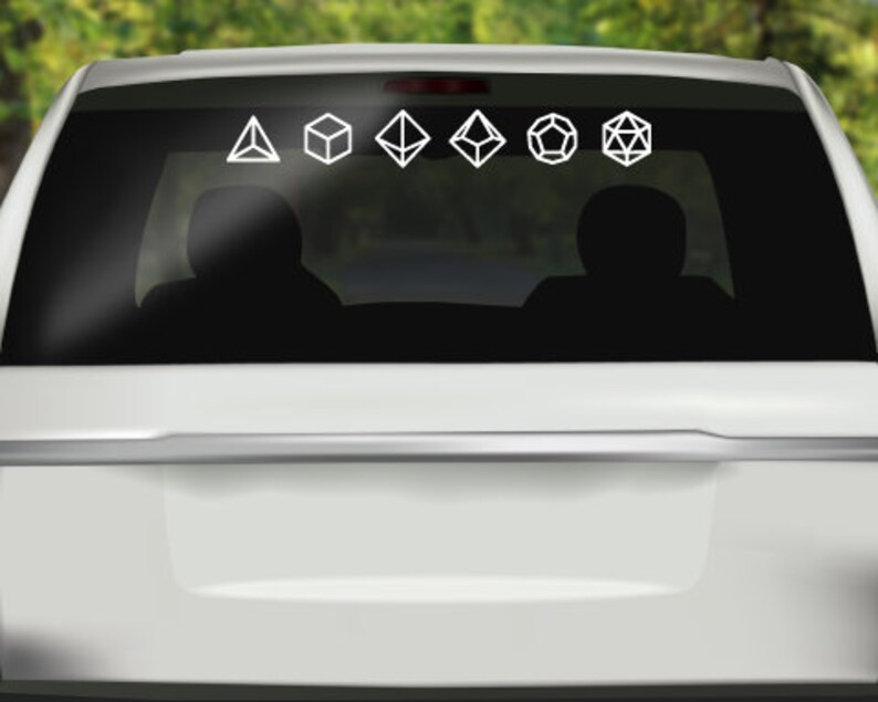 Dungeons and Dragons Windshield Decal DnD Dice Decal Car Etsy