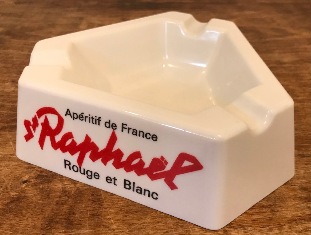 Vintage St Raphael Ashtray Aperitif De France Rouge Et Blanc Etsy