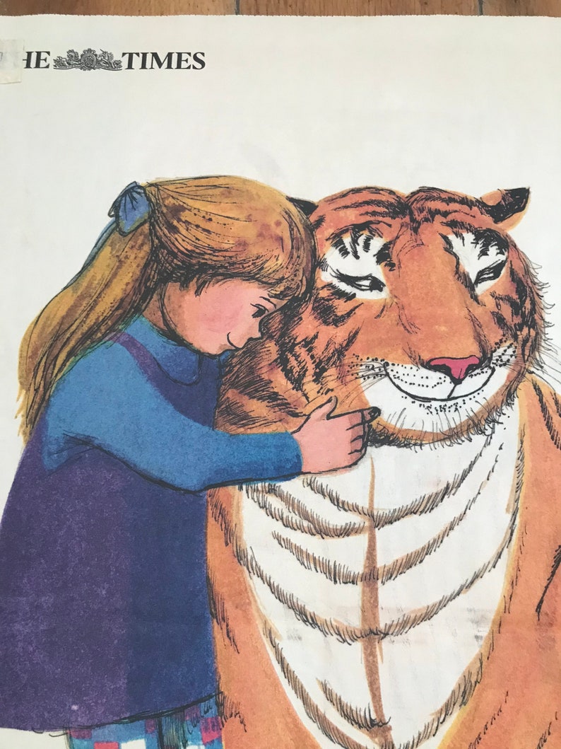 Double sided poster Judith Kerr The Tiger Who Came to Tea The Times Newspaper image 9
