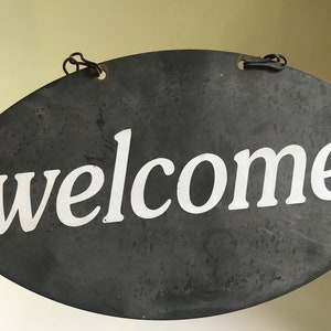 Vintage metal Welcome sign image 6