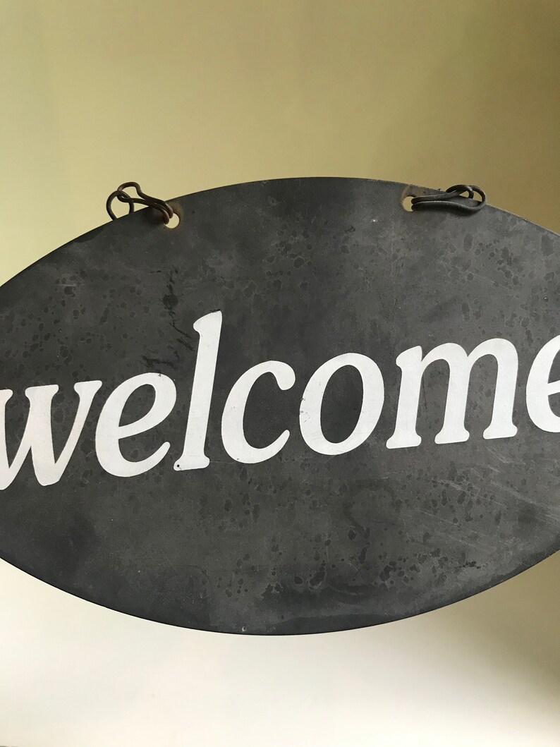 Vintage metal Welcome sign image 6