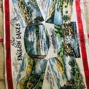 Vintage linen Tea Towel English Lakes