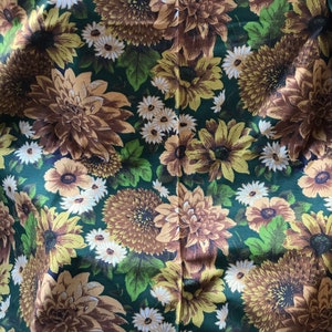 Vintage sunflower floral fabric image 6