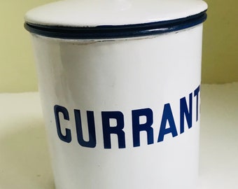 Enamel currants pot with lid