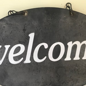 Vintage metal Welcome sign image 2