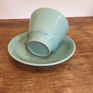 Wood's Ware 1950s Beryl Green Cup and Saucer image 2