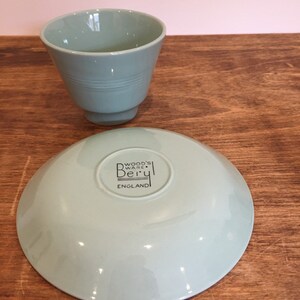 Wood's Ware 1950s Beryl Green Cup and Saucer image 3