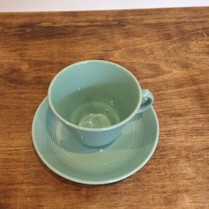 Wood's Ware 1950s Beryl Green Cup and Saucer image 4