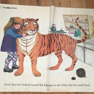 Double sided poster Judith Kerr The Tiger Who Came to Tea The Times Newspaper image 5