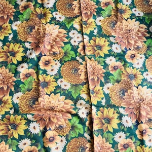 Vintage sunflower floral fabric image 2