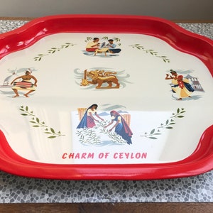 Vintage Charm of Ceylon Worcester Ware tray image 6