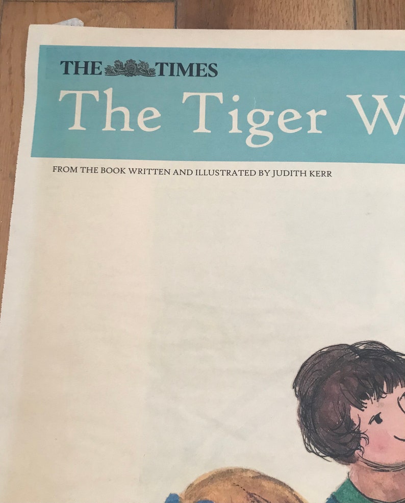 Double sided poster Judith Kerr The Tiger Who Came to Tea The Times Newspaper image 3