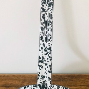 Enamel black and white ladle image 5