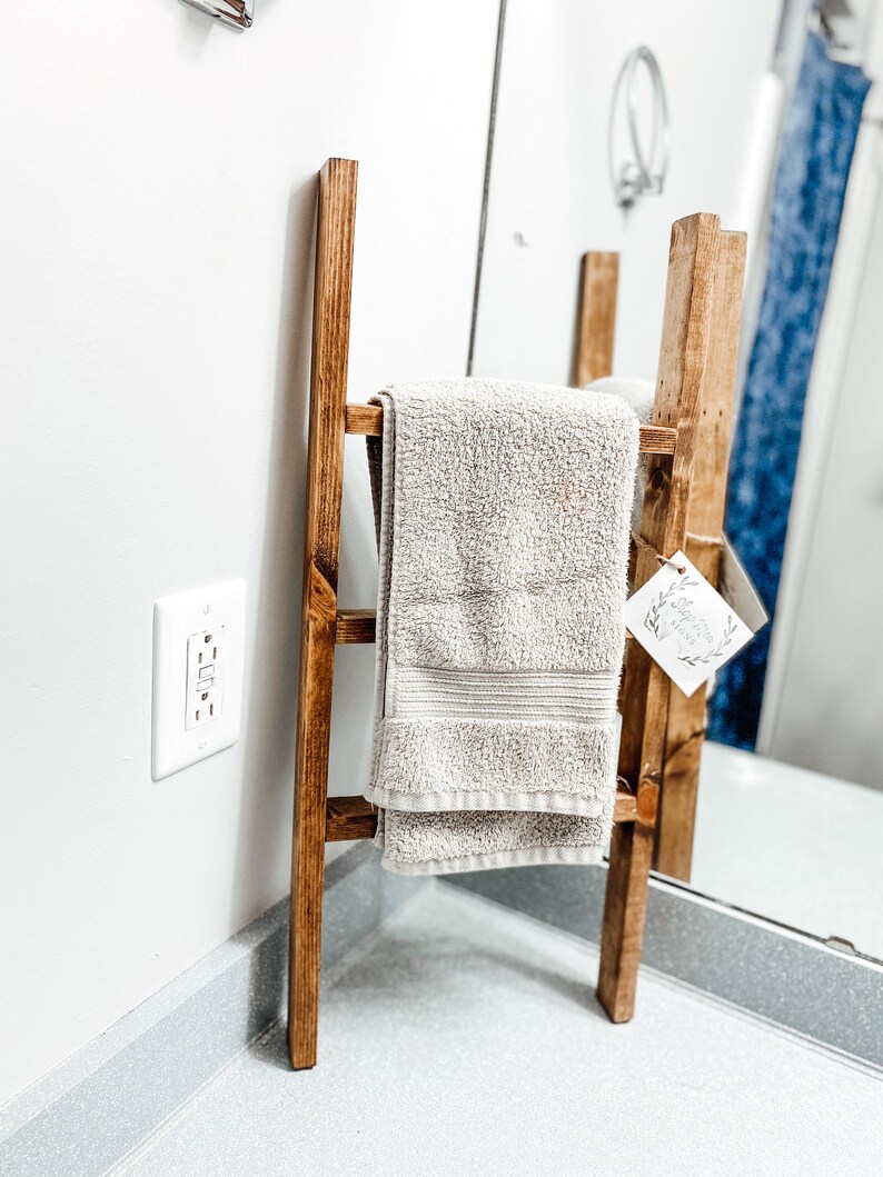 Towel Ladder Farmhouse Ladder Decorative Ladder Hand Towel Etsy