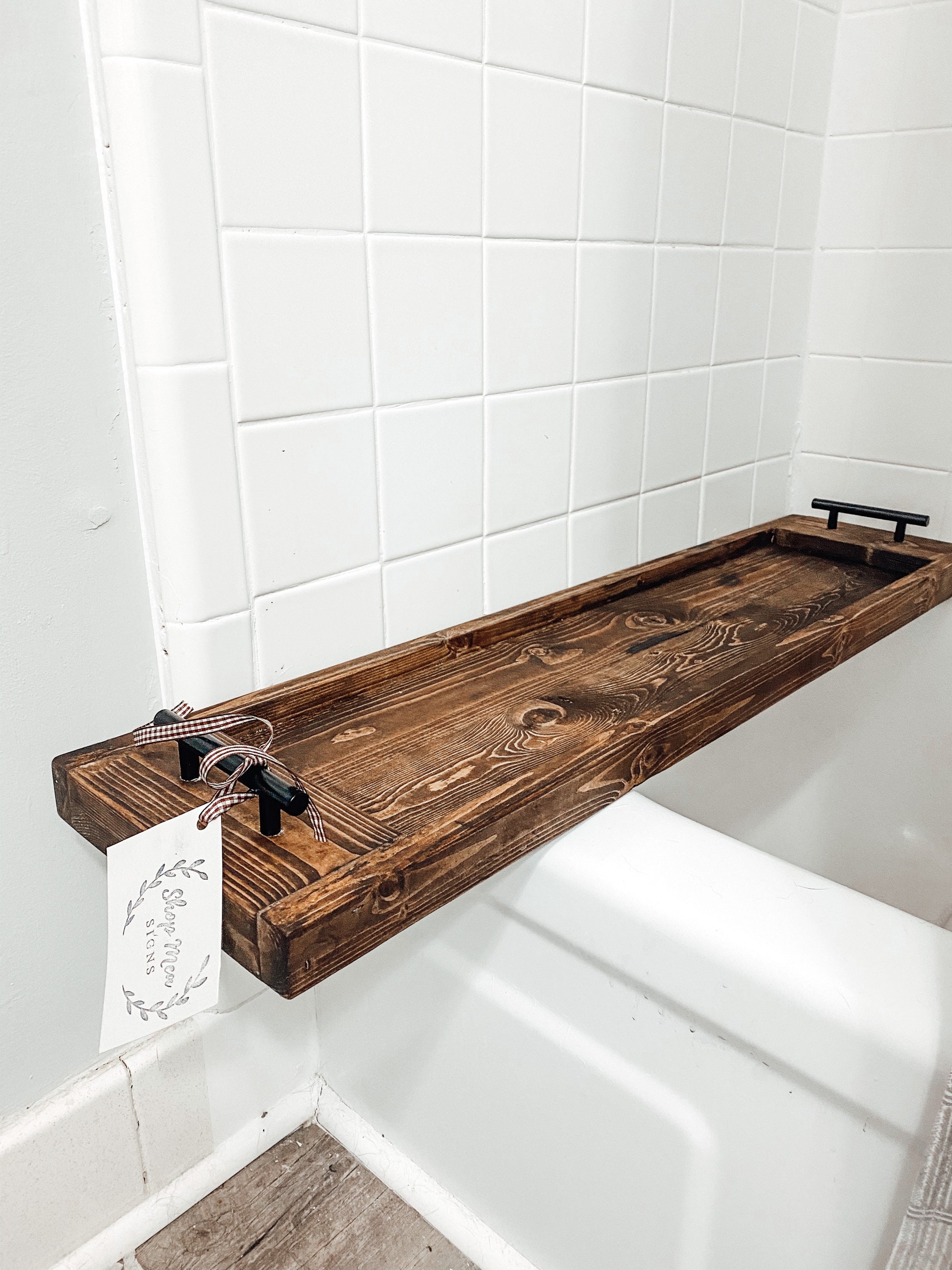 Simple Wooden Bathtub Tray Bath Caddy Bath Tray Coffee Etsy Canada