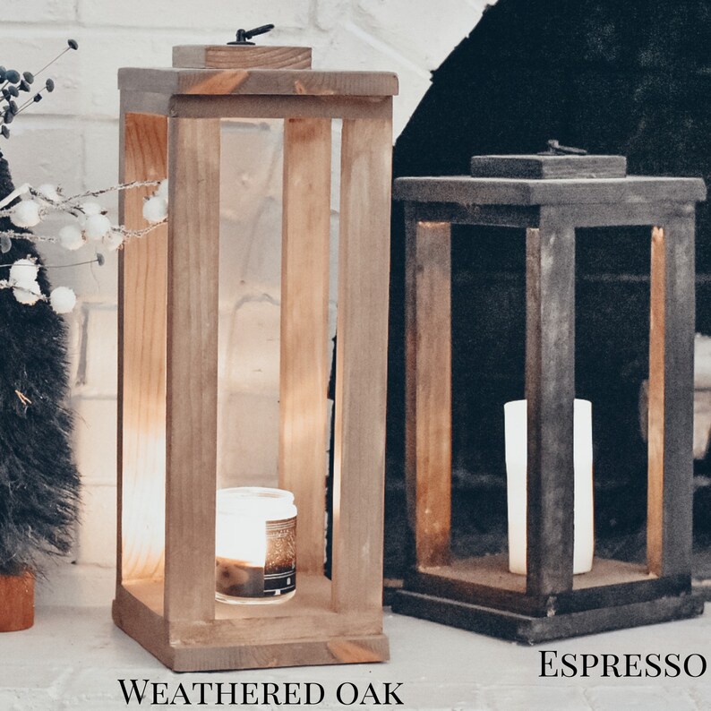 lanterne bougie bois