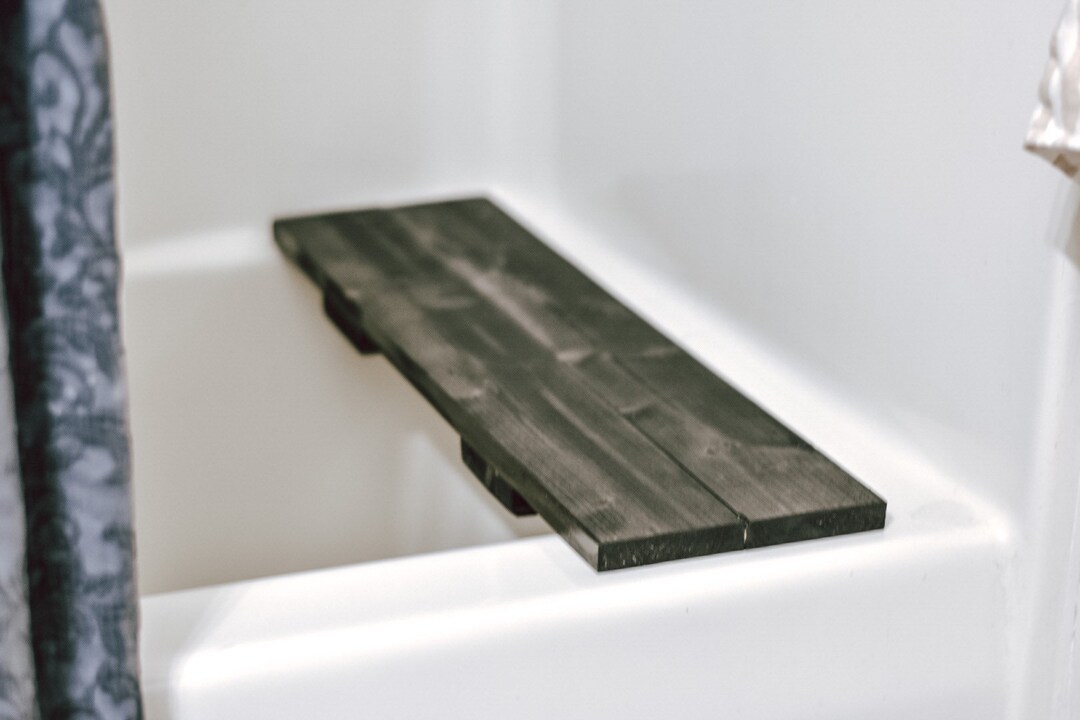 Bath Caddy for Small Ledge Tubs Wooden Bath Tray Bathroom Etsy