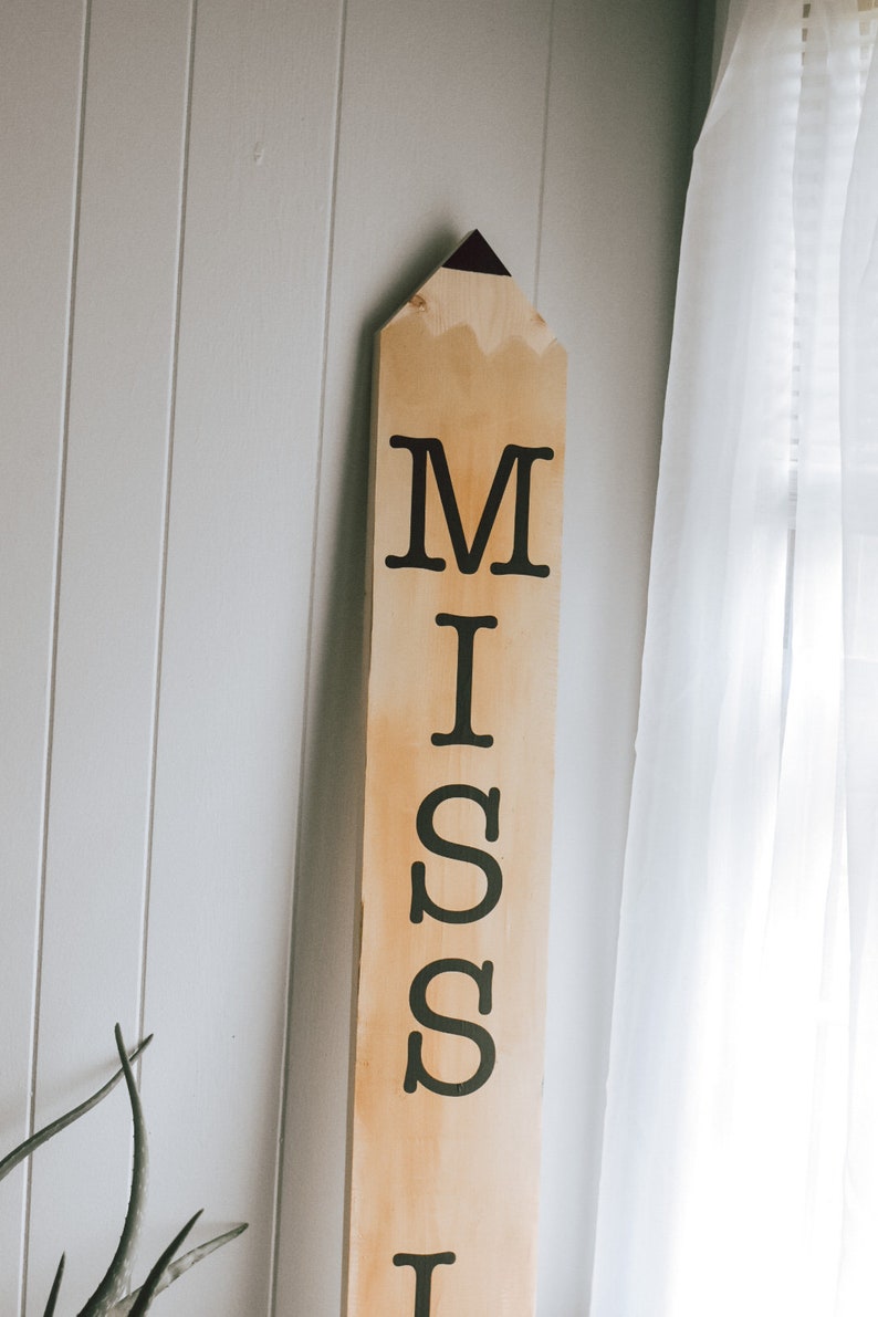 Giant Wooden Pencil Sign Teacher Appreciation Gift New Etsy