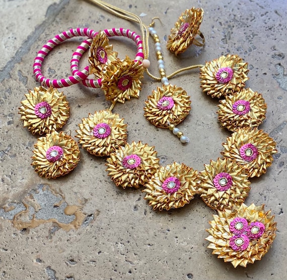 Gota patti necklace best sale
