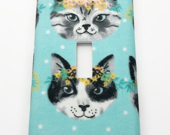 Cats Fabric Light Switch Cover: Nursery Home Decor