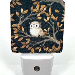 Luz de noche con forma de búho, para inauguración de la casa, idea de regalo, dormitorio, luz de noche enchufable, decoración del hogar, avión, brújula, mapa antiguo, LED