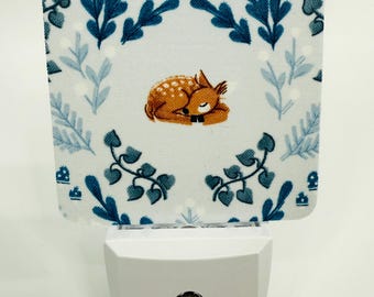 Little Deer Night Light, Woodland Nursery Decor, LED Plug-In