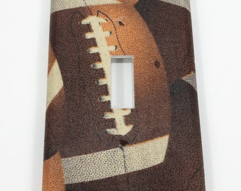 Football Light Switch Plate Cover / Outlet Cover / Bedroom / Home Decor / Baby Shower Gift / Nursery Decor / Kid's Room / Sports Theme
