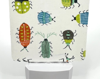 Little Bugs Night Light: Fabric Shade, Automatic LED Plug-In