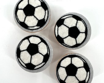 Soccer Drawer Knob Pulls Set of 4 / Cabinet / Nursery / Handles / Room Decor / Furniture Accessories / Dresser / Baby Shower Gift / Sport