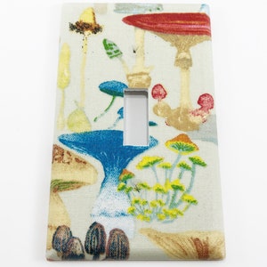 Mushrooms Light Switch Plate Cover / Outlet Cover / Bedroom / Home Decor / Baby Shower Gift / Nursery Decor / Kid's Room / Woodland / Fungus