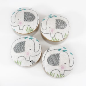 Elephants Drawer Knob Pulls Set of 4 Cabinet / Nursery / Handles / Room Decor / Furniture Accessories / Dresser / Baby Shower / Safari
