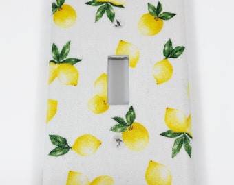 Kitchen Home Decor Metal Light Switch Plate Cover Fresh Lemons Lemon Decor 