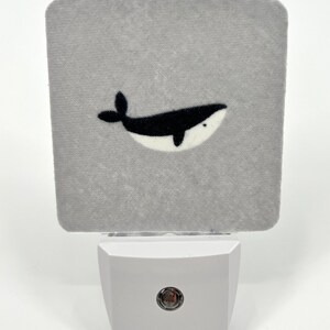 Whale Night Light / House Warming / Gift Idea / Bedroom / Plug In Night Light / Home Decor / LED / Automatic / Ocean / Whales / Animals