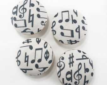 Music Notes Drawer Knob Pulls Set of 4 Cabinet / Nursery / Handles / Room Decor / Furniture Accessories / Dresser / Baby Shower / Musical