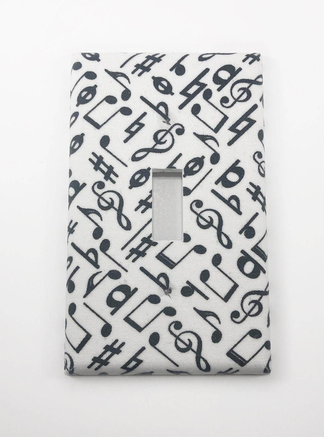 Music Notes Fabric Light Switch Cover: Nursery Decor - Etsy