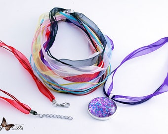 10 pcs Off White Organza Ribbon Waxed Cotton Cord Ribbon Necklace