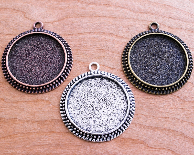 5 30mm Cabochon Setting Trays Resin Jewelry Tray Settings Etsy