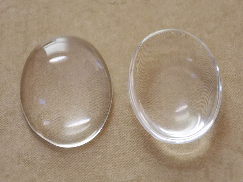 50-22x30mm Oval Glass Cabochons Crystal Clear Glass Dome Oval Cabochons