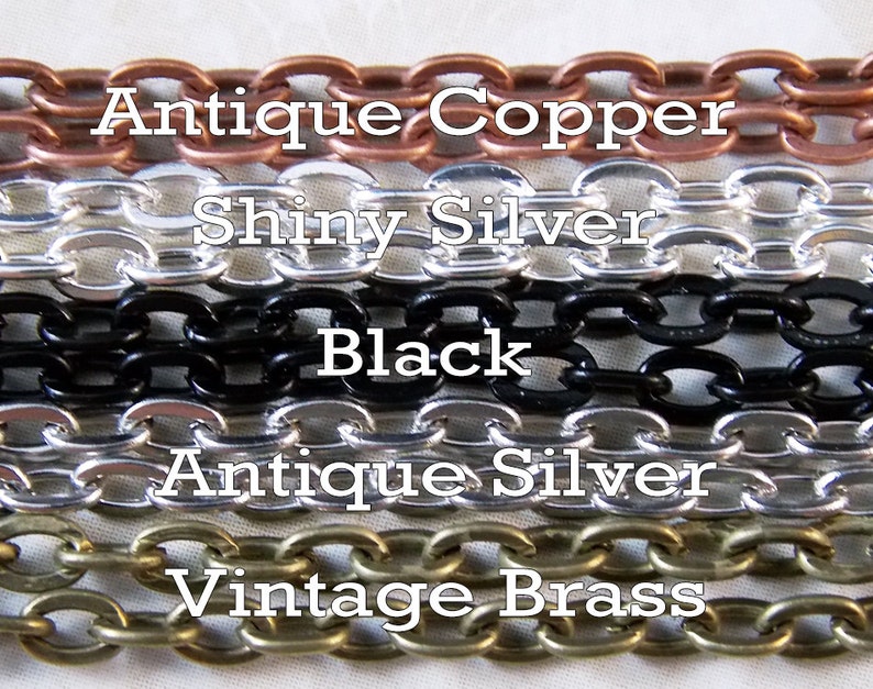 Findings Chain Pendant Chain Charm Chain 18inch Chain 5-18 inch Chains Petite Oval Link Cable Chains Oval Link Chains