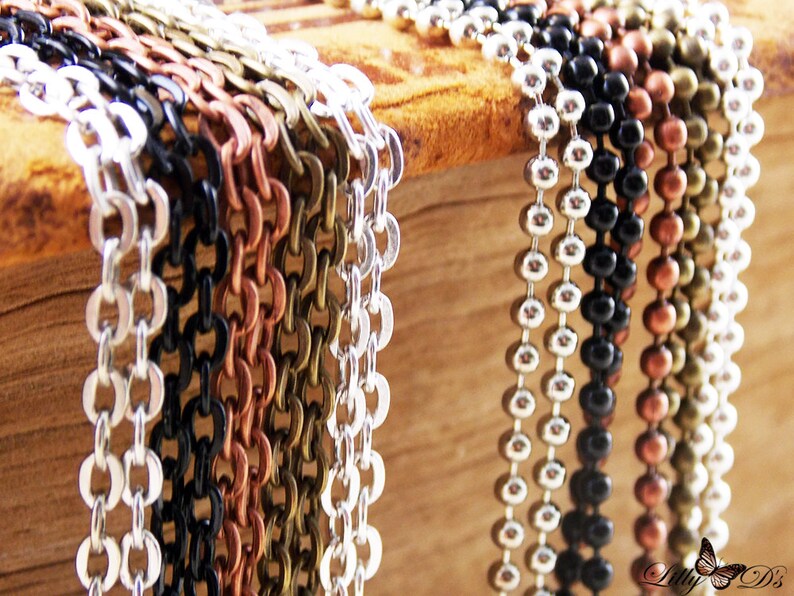 50 DIY Pendant Chains With Connectors Choose 24 61cm Etsy